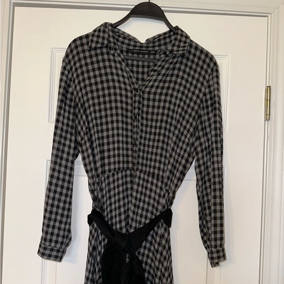Zara maxi checked buttom up dress - Picture 5 of 9